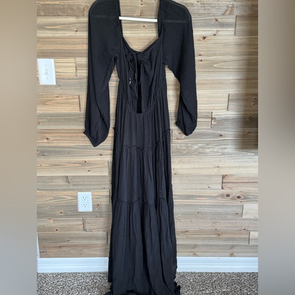 Free people black maxi dress size medium women’s - Picture 1 of 4